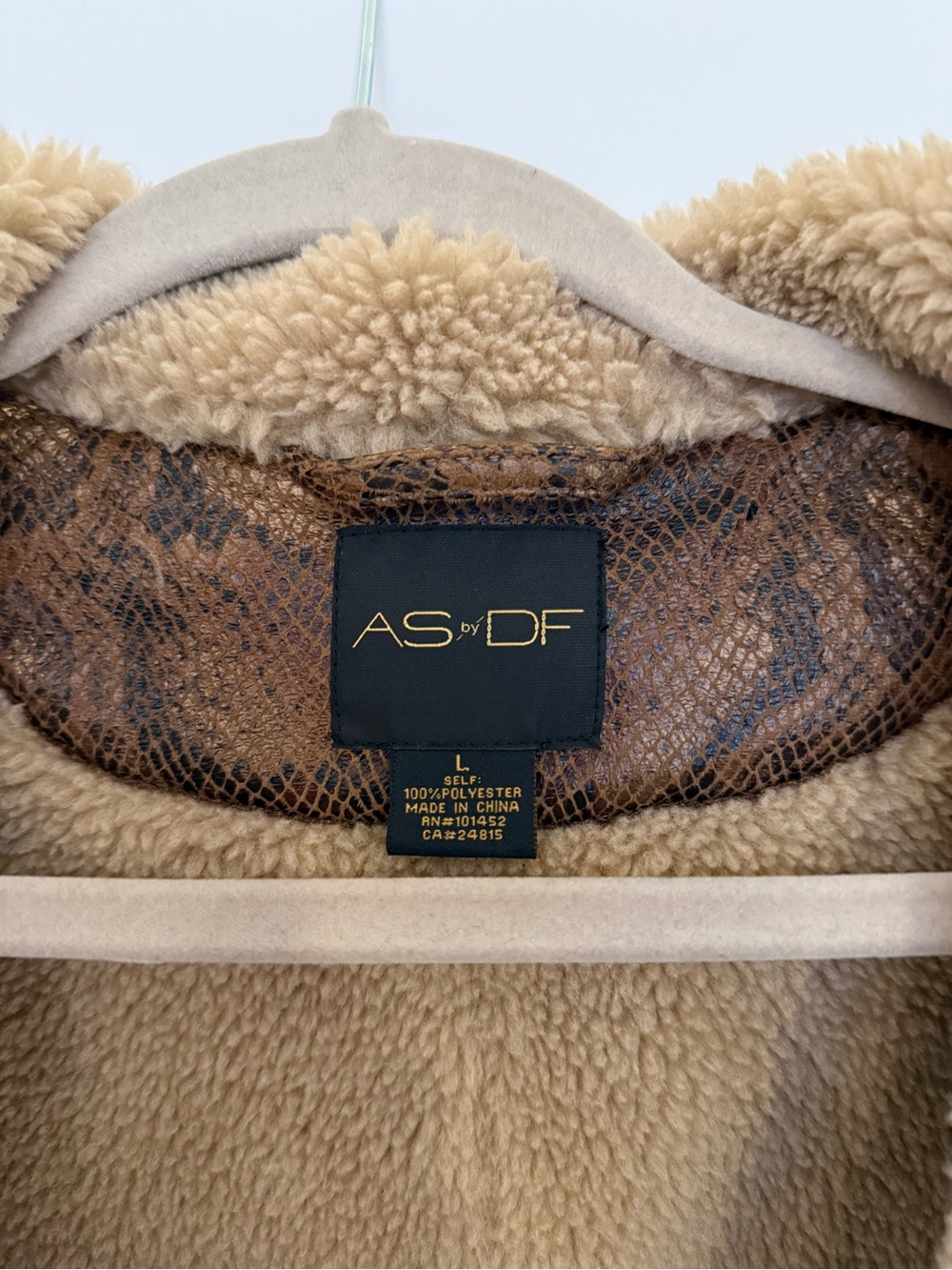 AS by DF Python-Print Faux Shearling Jacket - Picture 6 of 12